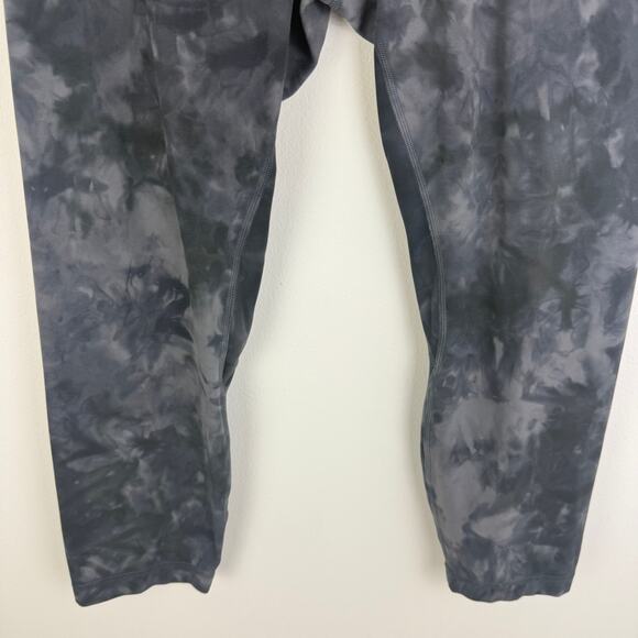 Lululemon Align Womens High Rise Diamond Tie Dye Dark Grey Crop 22" Leggings 12 - Picture 4 of 9